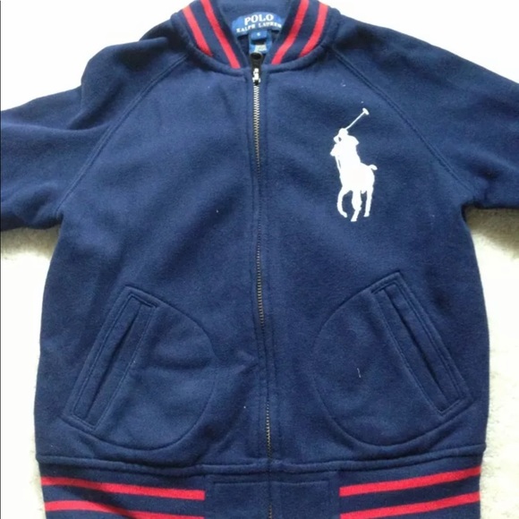 Ralph Lauren Polo Boys Zip Up Cotton Jacket Size 5 - Picture 1 of 4